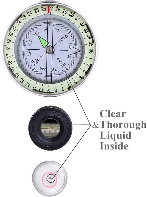 Sportneer Compass: Accurate Durable Lightweight Orienteering Compass with Strap and Carrying Case for Hiking