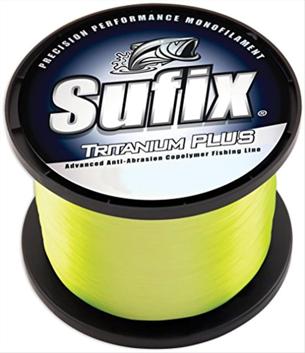 Sufix Tritanium Plus Fishing Line, 1/4-Pound Spool Size, Chartreuse, 17-Pound