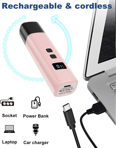 2 2 Electric Dog Nail Grinder with Level LED Lights, Speed Super Quiet and Low Vibration Electric Cat Nail Grinder