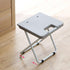 Compact Gray Folding Stool for Outdoor Adventures - Perfect for Camping & Fishing