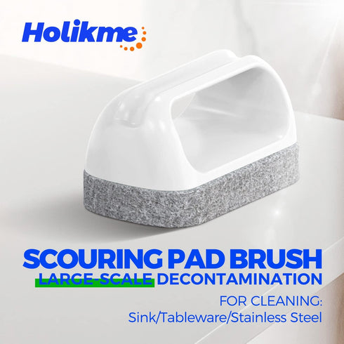7 Pack Set, Holikme Deep Cleaning Brush Scrub Pads with Scraper Tip for Pool Walls, Bathroom, Grout, Floor, Bike, Tub