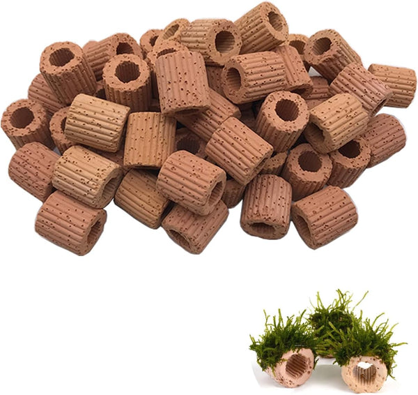 20 Pcs Aquatic Water Plant Fixed Rings - Ceramic Pottery Gravity Ring for Fish Tank