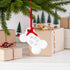 Kate & Milo Christmas Pet Paw Print Bone Ornament, Holiday Decor, Pawprint Clay Impression Kit, White