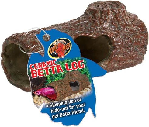 Zoo Med Laboratories AZMFA50 Sinking Ceramic Betta Log, 4.25 inches