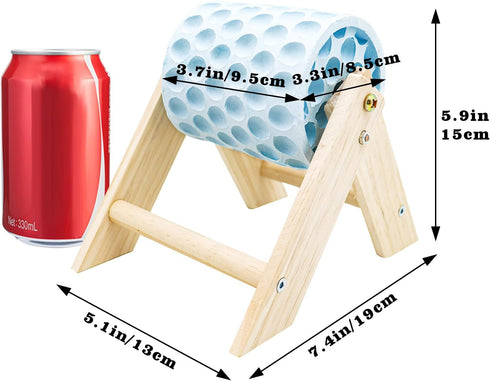 MinrzPet Chicken Coop Accessories, Beak Grinding Calcium Stone with Wooden Stand, Chicken Enrichment Toys, Toys