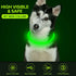 LED Light Up Dog Collar, USB Rechargeable TPU Glow Safety Collar for Large Medium Small Dogs (Green)