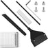 Algae Scraper for Glass Aquariums - 24.4 Inch Extendable Handle 2 in 1 Razor Scraper with 10 Blades for Fish Tank