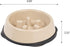 IRIS USA 2 Cups Slow Feeder Dog Bowl, Anti-Choking, Easy to Clean, Interactive Puzzle Toy, Beige/Black