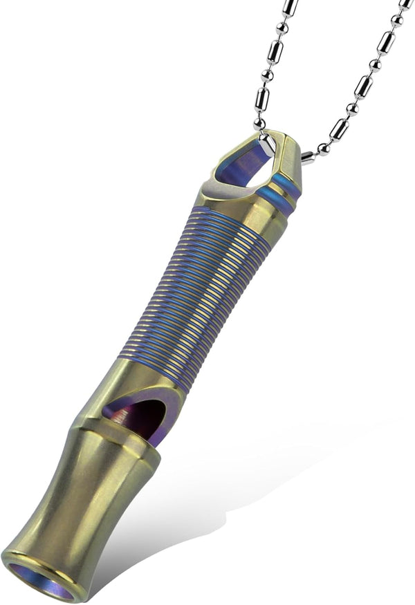 TACRAY Titanium Whistle – Ultra-Loud 120+ dB, Lightweight & Durable, Perfect for Emergency Survival, Hiking, Camping