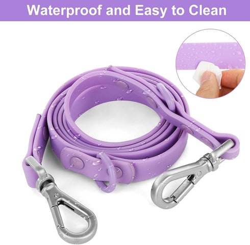 Waterproof Dog Leash for Medium Large Dogs, Standard with 2 Hooks, Adjustable Lengths for Safety, Durable Odor Proof