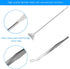 Aquarium Aquascape Tools Kit 15in, 4 in 1 Stainless Steel Silver Anti-Rust Aquatic Plant Tool Set for Fish Tank