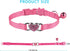 2 Pcs Adjustable Cat Collars with Heart Bling Breakaway and Bell (Pink+Purple) for Kitty