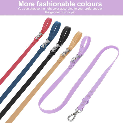 Waterproof Dog Leash for Medium Large Dogs, Standard with 2 Hooks, Adjustable Lengths for Safety, Durable Odor Proof