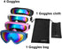 Ski Goggles, Pack of 4 - Snowboard Motorcycle Tactical Combat Glasses