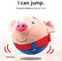 Panup Active Moving Pet Plush Toy - Cute Squeaky Pig Dog Toy, Talking and Singing Plush for Small Dogs, Red