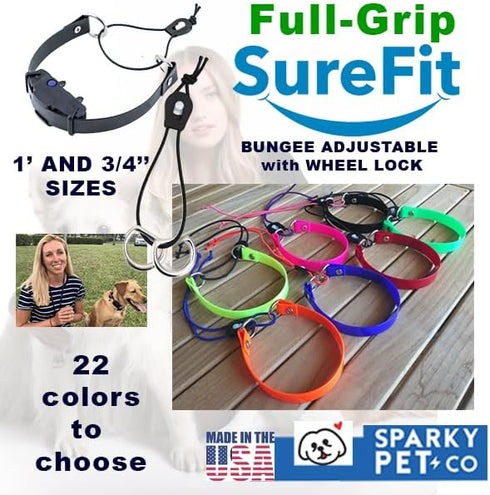Sparky Pet Co Neon Orange ECollar Replacement Strap - Waterproof Bungee Dog Collar for Electronic Training