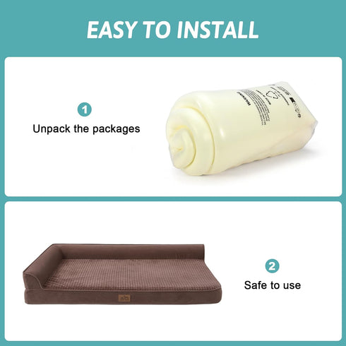 Orthopedic Dog Bed for Large Dogs - Washable Sofa Bed with Supportive Foam, Waterproof Lining, Brown (42" L x 30" W)