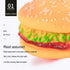 NTRR Bite-Resistant Squeaky Chewing Dog Toys, Hamburger Pet Toys for Golden Retrievers and More