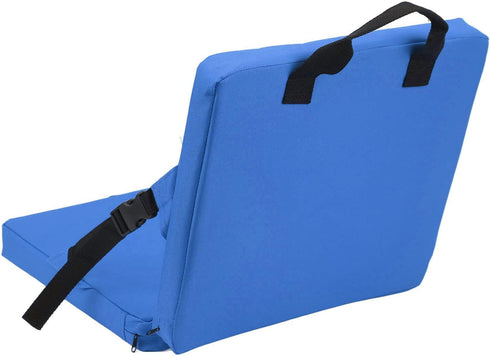 600D Stadium Seat Cushion, Portable High Back Soft Patio Cushion Foldable Chair Cushion with Storage Pocket, Kayak Seat