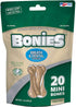 BONIES Natural Dental Bones Mini Multi-Pack for Dogs 5-15 LBS - 20 Low-Calorie Chicken Flavor Treats