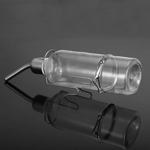 Pet Feeder Automatic Pet Water Dispenser, Practical Parrot Water Drinking Feeding Bottle with Stainless Steel Ball