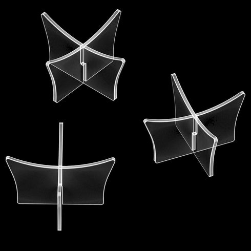 Large Ball Stand 3-Pack - Acrylic Display Stand for Football, Basketball, Soccer, Volleyball, Rugby