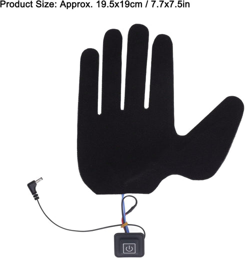 USB Heated Gloves Pad, 5 Finger Fast Heating Pad, 2Pcs Ultra Thin Efficient for Indoors and Hiking