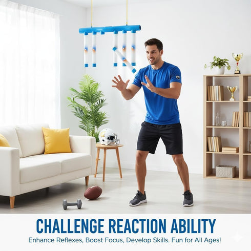 3 Reflex Drop Sticks Game, Reaction Training Tool with Speed Levels, Falling Catching Sticks for Hand-Eye Coordination