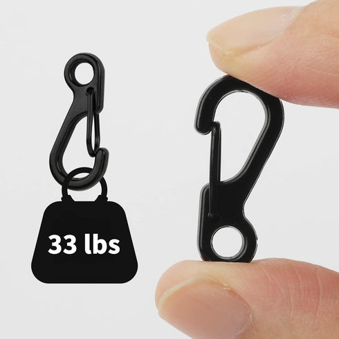 SWATOM Small Mini Carabiner Clip Tiny Spring Snap Hook Keychains, Micro Carabiners for Outdoor Hiking Fishing Camping
