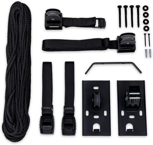 StoreYourBoard Kayak and Canoe Ceiling Pulley System, Heavy Duty Garage Mount Storage Hoist, Holds 150 lbs