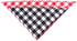YAKA Pet Dog Bandana Triangle Bibs Scarf, Double-Cotton Plaid Printing Kerchief Set for Small and Medium Dogs (Black