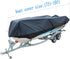 WFLNHB Heavy Duty 210D Boat Cover for Trailerable Fishing Ski Bass V-Hull Tri-Hull Runabouts, 17-19ft, Black