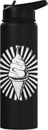 Funny Ice Cream Guy Graphic Tees and Gifts Ice Cream Cone Drawing Gelato Sorbet Stainless Steel Insulated Water Bottle