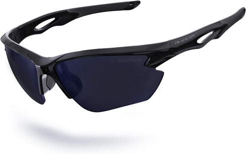 Polarized Sports Sunglasses for Men Women, Cycling Running Fishing Glasses with TR90 Unbreakable Frame