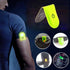 Fluorescent Green Night Running Reflector Light, LED Safety Magnetic Clip Light for Outdoor Walking, Cycling, Hiking