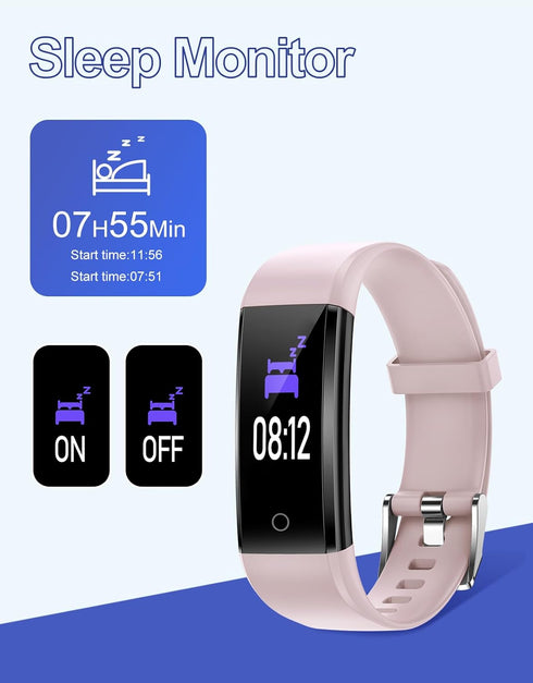 GRV Non-Bluetooth Fitness Tracker Watch, Waterproof Pedometer with Steps, Calories Counter, Sleep Tracker