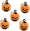 5 Pcs Pumpkin Bells Halloween Ornaments, Cartoon Keychain Pet Bells, Dog Collar Bell Decor Accessories