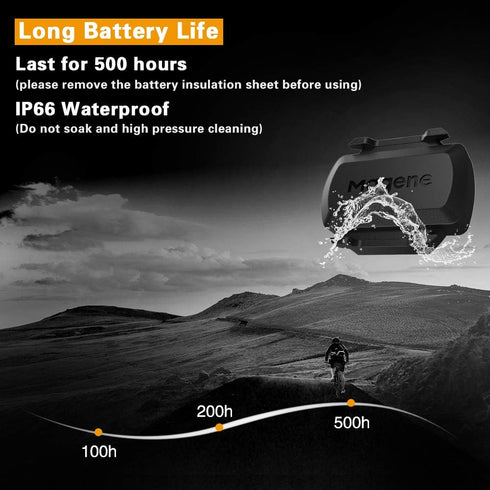 Magene Outdoor/Indoor Speed/Cadence Sensor for Cycling, Wireless Bluetooth/Ant+ Bike Computer RPM Sensor for Road Bike or Spinning Bike and Trainers Compatible with Onelap, Wahoo Fitness, Zwift, Strava by Magene