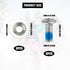 Snowboard Binding Screw Set, Stainless Steel Snowboard Mounting Screws with Anti-Slip Washers Snowboard Binding Accessories for Sport Snowboard Replacement Hardware