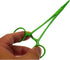 Pet Colourful Stainless Steel Hemostat Forcep Kit, Pet Ear Hair Pull Forcep, Bend Head and Straight Head (Green)