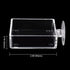 Clear Acrylic Square Shrimp Feeding Dish with Suction Cup for Fish Tank
