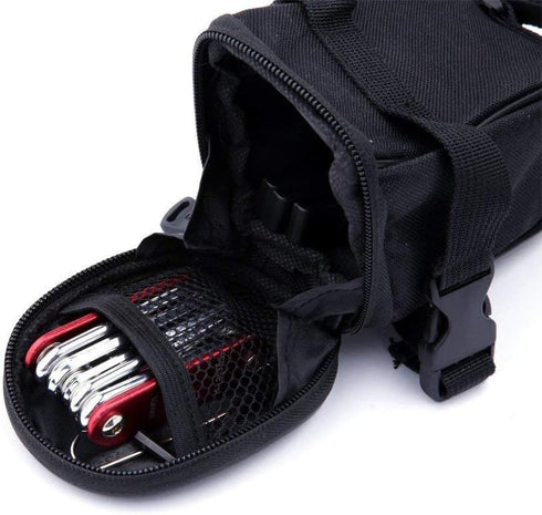 WOTOW 14 in 1 Bike Repair Tool Kit & Saddle Bag - Hex Key Wrench Multitool Set for Bicycle