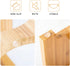 FOREYY Raised Pet Bowls for Cats and Small Dogs, Bamboo Elevated Feeder with 2 Stainless Steel Bowls, Anti-Slip Feet