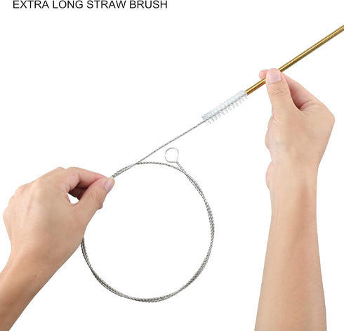 72 Inches Flexible Nylon Drain Brush for Cleaning Sunroof, Refrigerator, Aquarium Filter, White