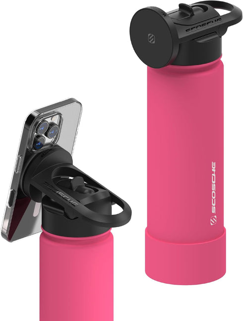 Scosche MFMS22 MagicMount Flask 22 oz Stainless Steel Water Bottle with MagSafe