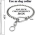 304 Stainless Steel Dog Chain Leash, Heavy Duty Short Lead Metal DIY Double Dog Leashes Extension & Coupler (304 S/S