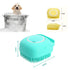 ELEGX Pet Grooming Bath Brush with Soap Dispenser, Soft Silicone Bristle for Long Short Haired Dogs Cats Shower (Blue)