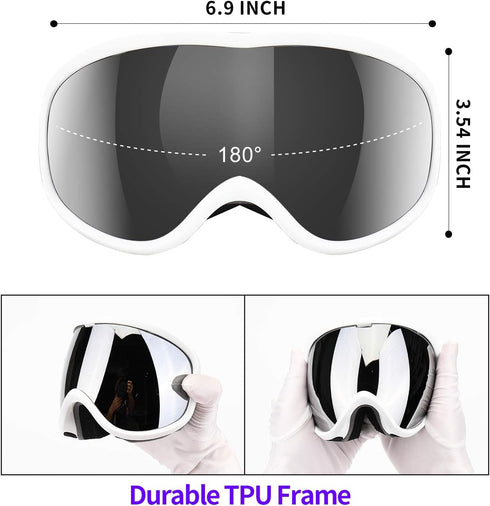 Supertrip Anti-Fog Snow Ski Goggles, 100% UV Protection for Snowboarding