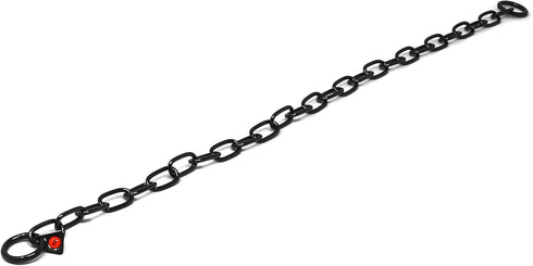 Dogline Herm Sprenger Black Stainless Steel Short Link Fur Saver Dog Training Collar, No-Pull Slip Chain for Easy