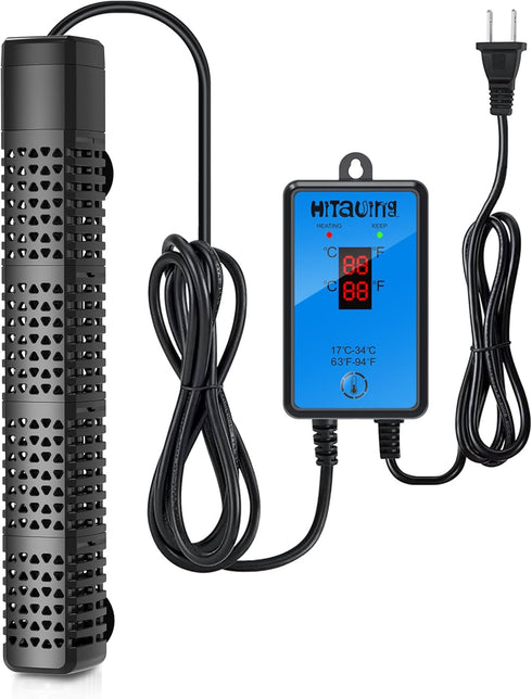 HiTauing 300W/500W Aquarium Heater, Upgraded Fish Tank Heater with Intelligent Temperature Control